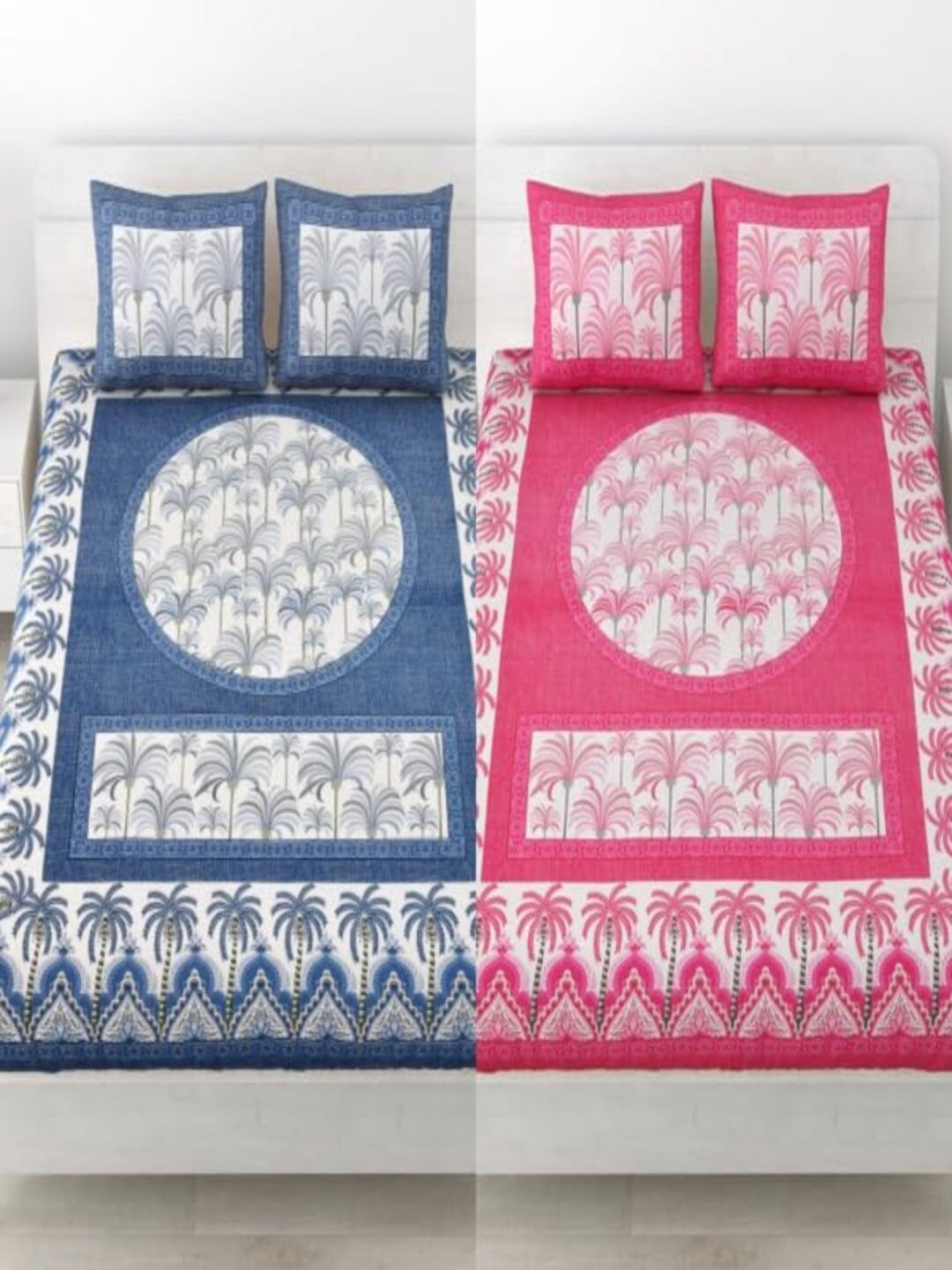 Runjhun Blue & White Floral 180 TC 2 Pieces Cotton Queen Bedsheet with 4 Pillow Covers
Runjhun Blue & White Floral 180 TC 2 Pieces Cotton Queen Bedsheet with 4 Pillow Covers