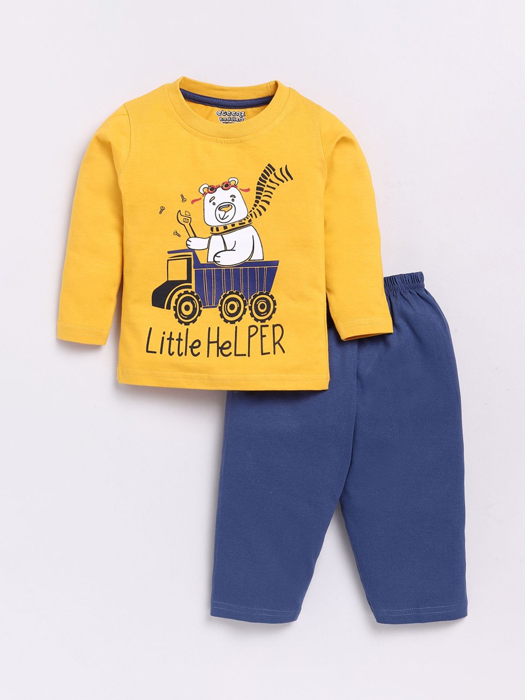 E-TEENZ Infants Little Helper Graphic Printed T-shirt With Trousers Clothing Set, Yellow
E-TEENZ Infants Little Helper Graphic Printed T-shirt With Trousers Clothing Set, Yellow