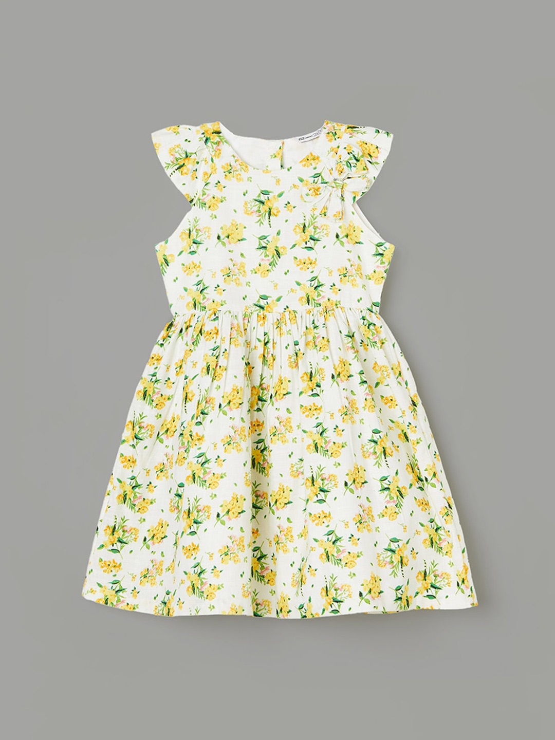 Fame Forever by Lifestyle Girls Floral Print Flutter Sleeves Pure Cotton Fit & Flare Dress, White
Fame Forever by Lifestyle Girls Floral Print Flutter Sleeves Pure Cotton Fit & Flare Dress, White