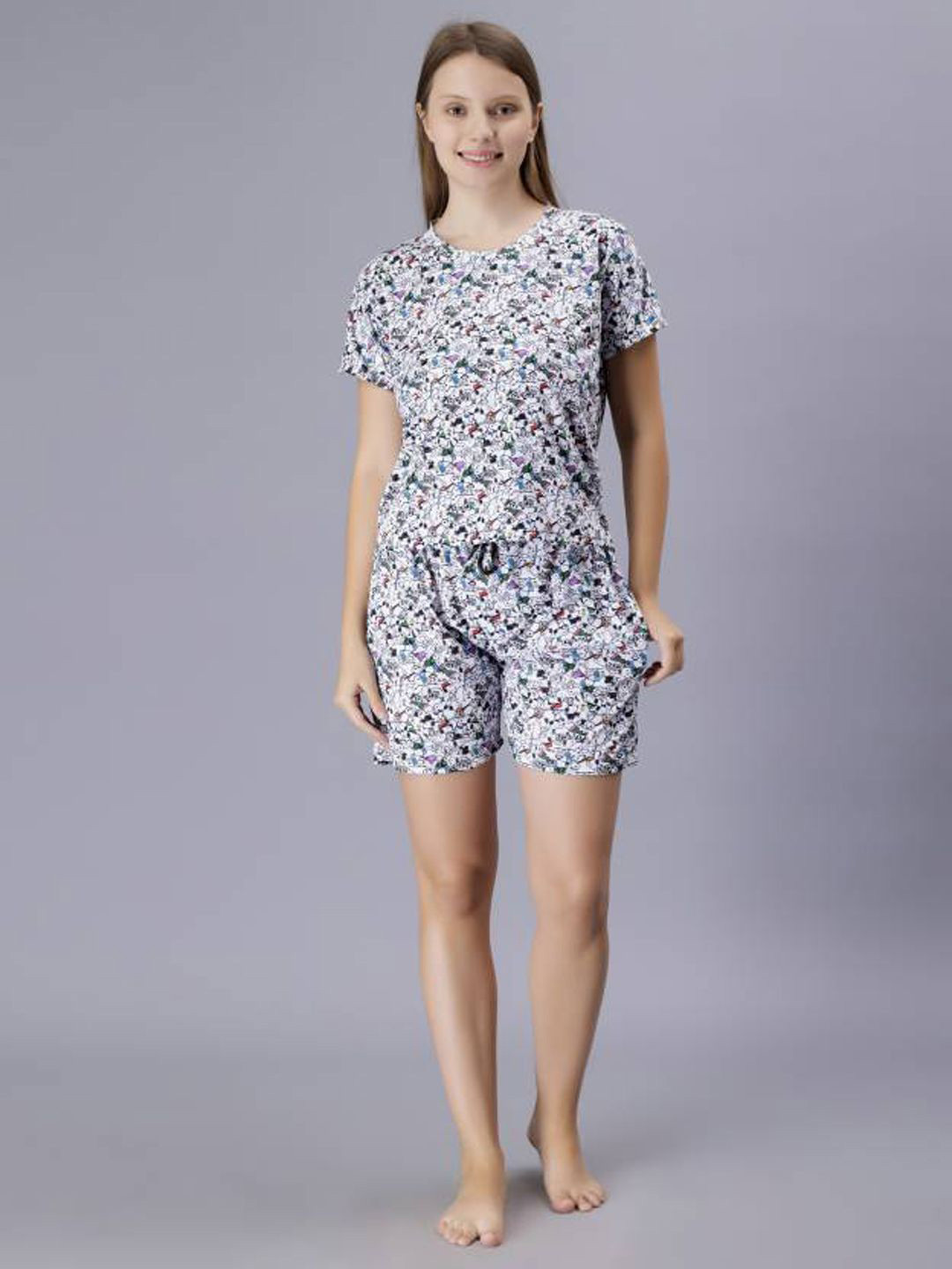 Xivir Printed Satin Night, Blue
Xivir Printed Satin Night, Blue