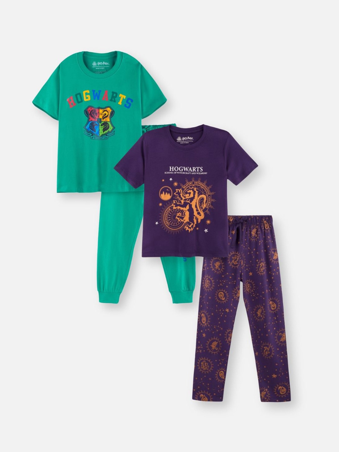 Nap Chief Kids Unisex Pack of 2 Harry Potter Hogwarts Printed Pure Cotton Night suit, Green
Nap Chief Kids Unisex Pack of 2 Harry Potter Hogwarts Printed Pure Cotton Night suit, Green