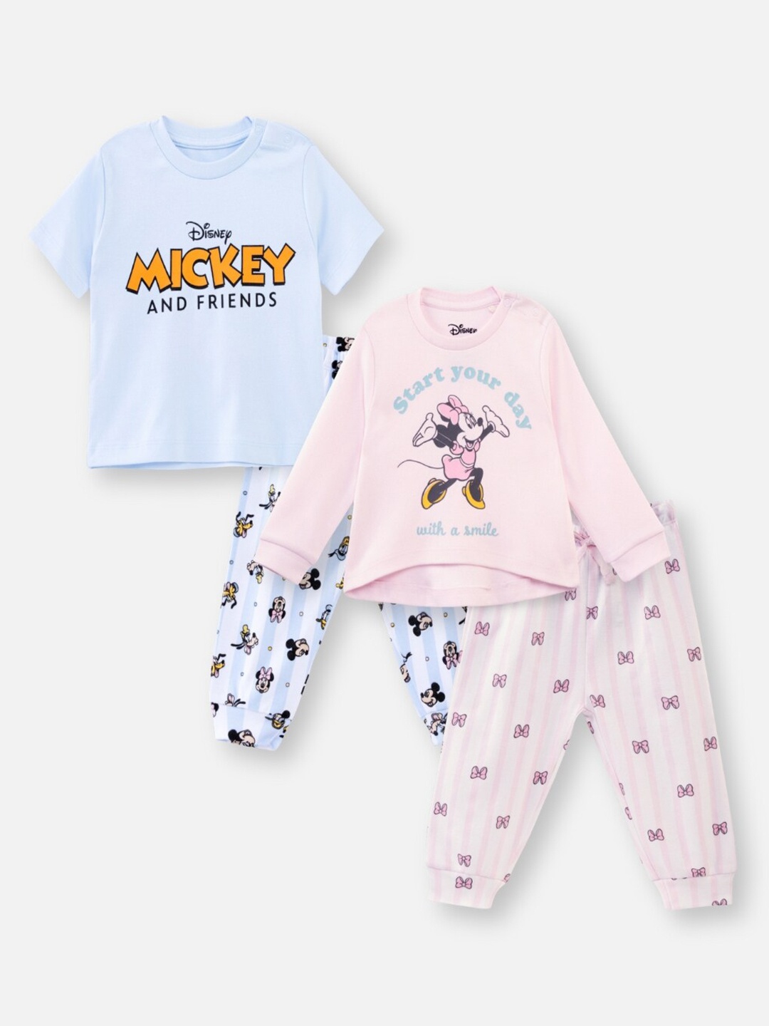 Nap Chief Kids Pack of 2 Mickey and Minnie Mouse Printed Pure Cotton Night suit, Blue
Nap Chief Kids Pack of 2 Mickey and Minnie Mouse Printed Pure Cotton Night suit, Blue