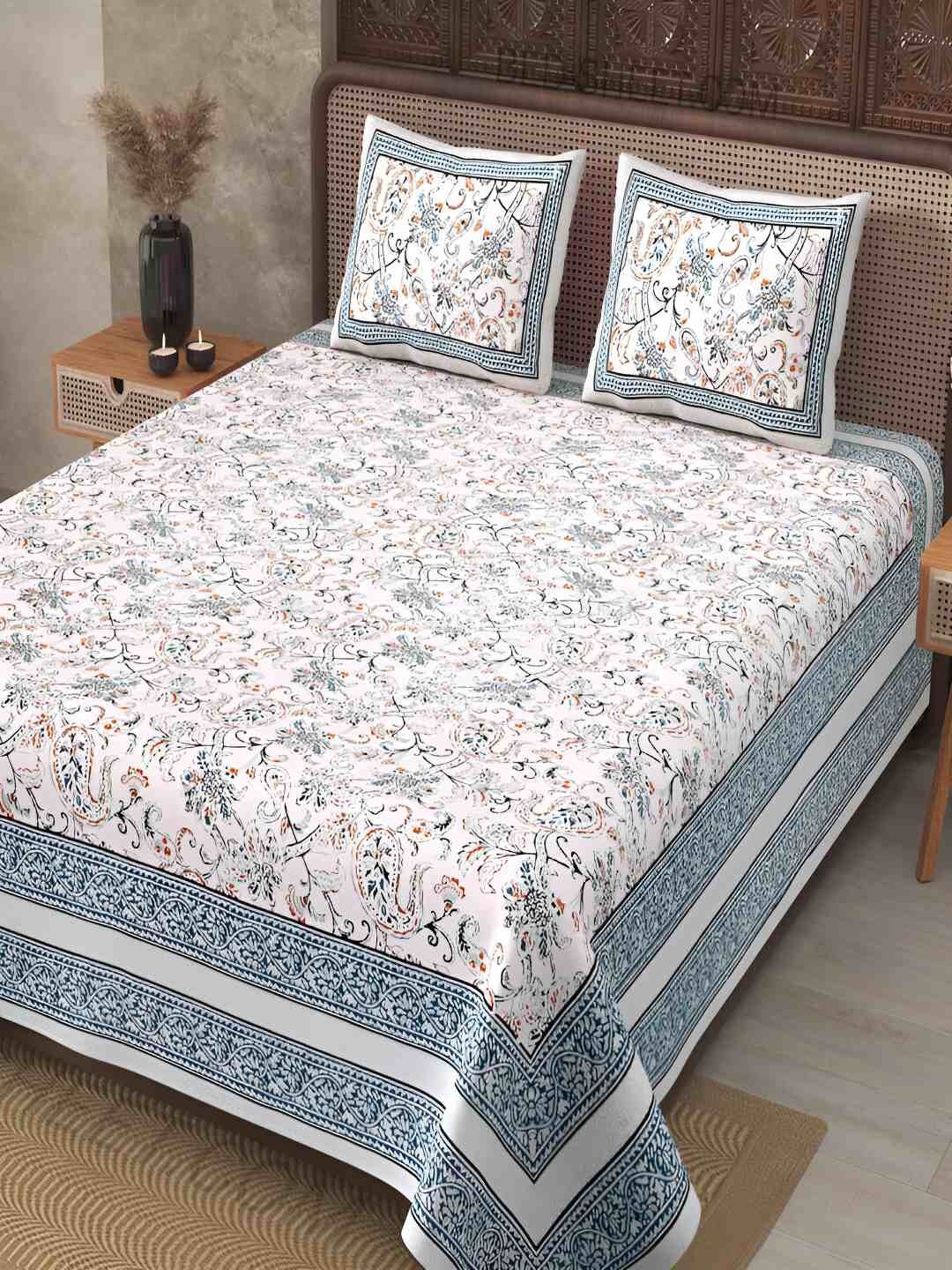 BED-SHEET.COM Grey & White Ethnic Motifs 240 TC Cotton King Bedsheet With 2 Pillow Covers
BED-SHEET.COM Grey & White Ethnic Motifs 240 TC Cotton King Bedsheet With 2 Pillow Covers