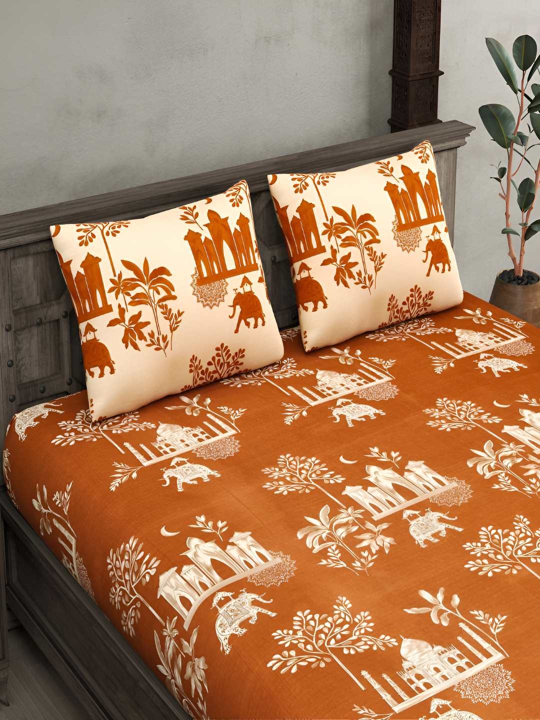 BED-SHEET.COM Orange & White Floral Cotton 300 TC King Bedsheet With 2 Pillow Covers
BED-SHEET.COM Orange & White Floral Cotton 300 TC King Bedsheet With 2 Pillow Covers
