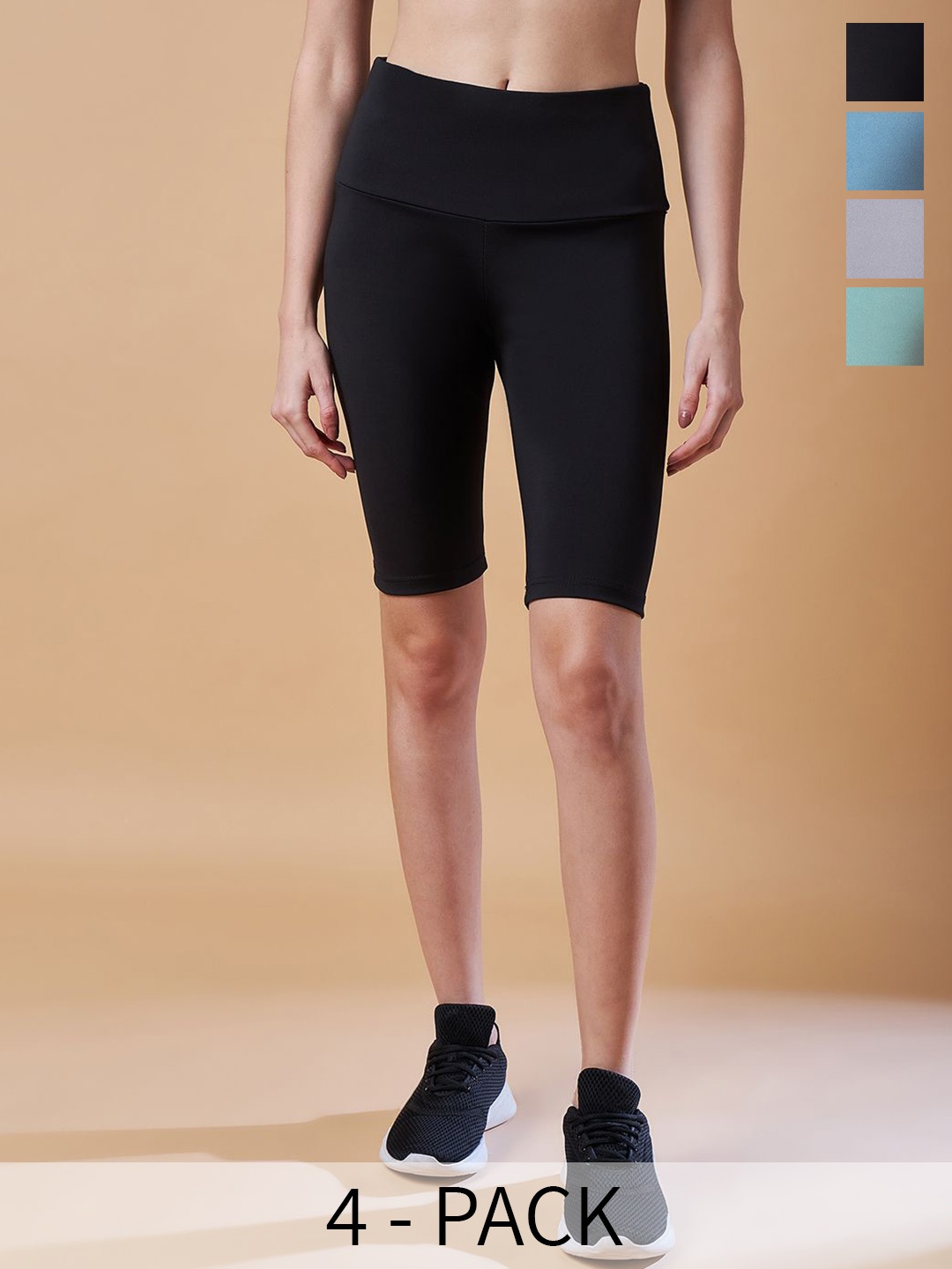 COLOR CAPITAL Pack of 4 High-Waist Slim-Fit Above Knee-Length Antimicrobial Gym Tights, Sea green
COLOR CAPITAL Pack of 4 High-Waist Slim-Fit Above Knee-Length Antimicrobial Gym Tights, Sea green