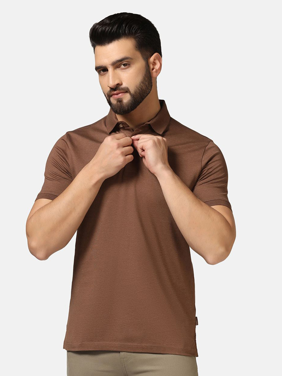 Blackberrys Polo Collar Cotton Slim Fit T-shirt, Brown
Blackberrys Polo Collar Cotton Slim Fit T-shirt, Brown