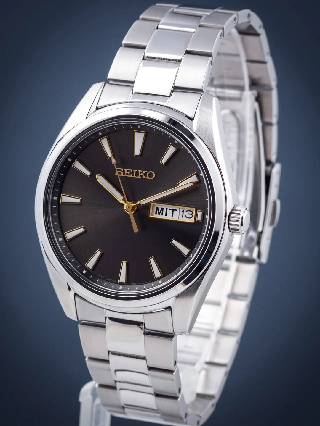 SEIKO Men Dial & Stainless Steel Bracelet Style Straps Analogue Watch SUR343P1_N, Black
SEIKO Men Dial & Stainless Steel Bracelet Style Straps Analogue Watch SUR343P1_N, Black