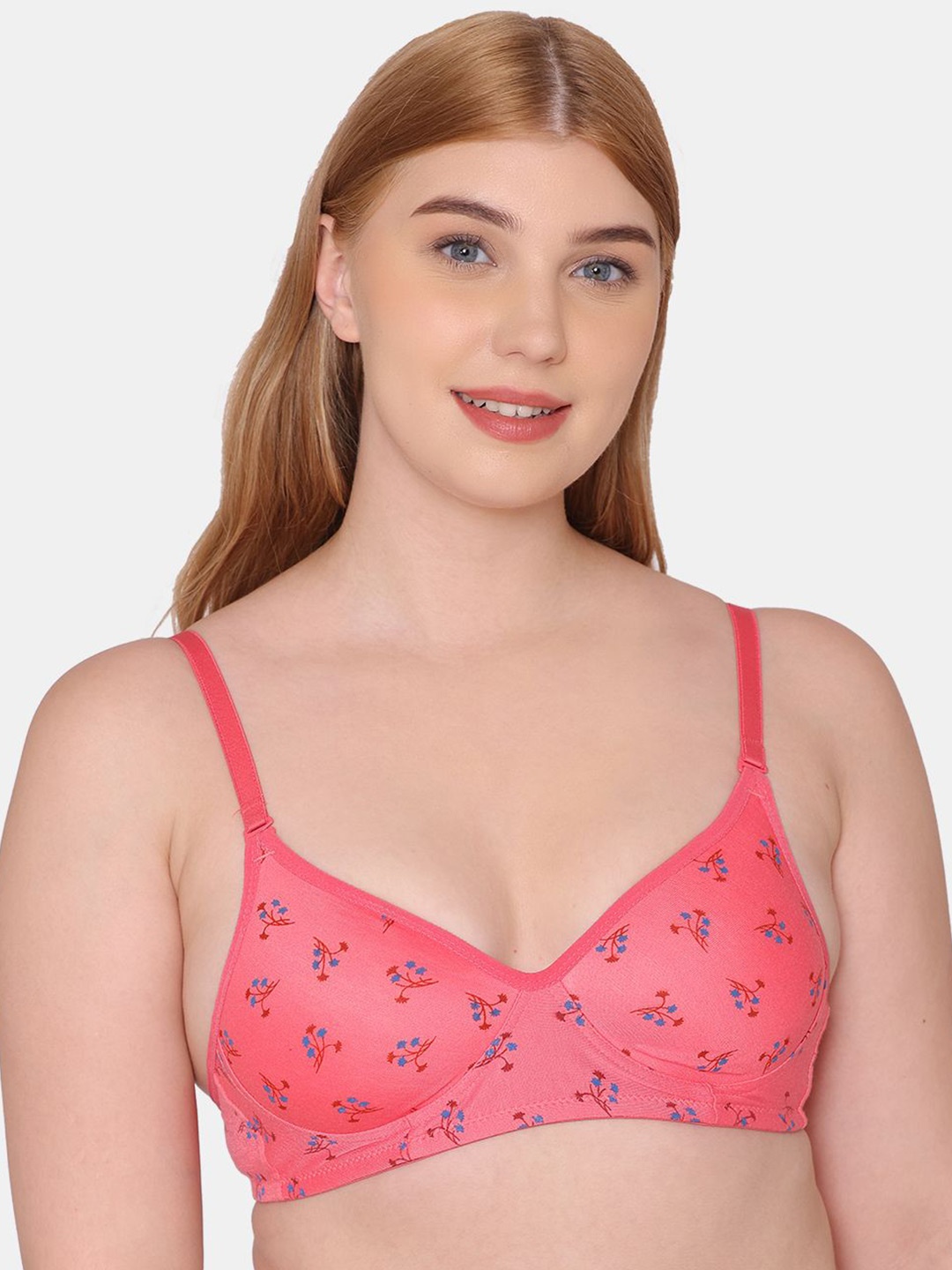 KOMLI Floral Printed Full Coverage Lightly Padded Cotton T-shirt Bra- All Day Comfort, Coral
KOMLI Floral Printed Full Coverage Lightly Padded Cotton T-shirt Bra- All Day Comfort, Coral