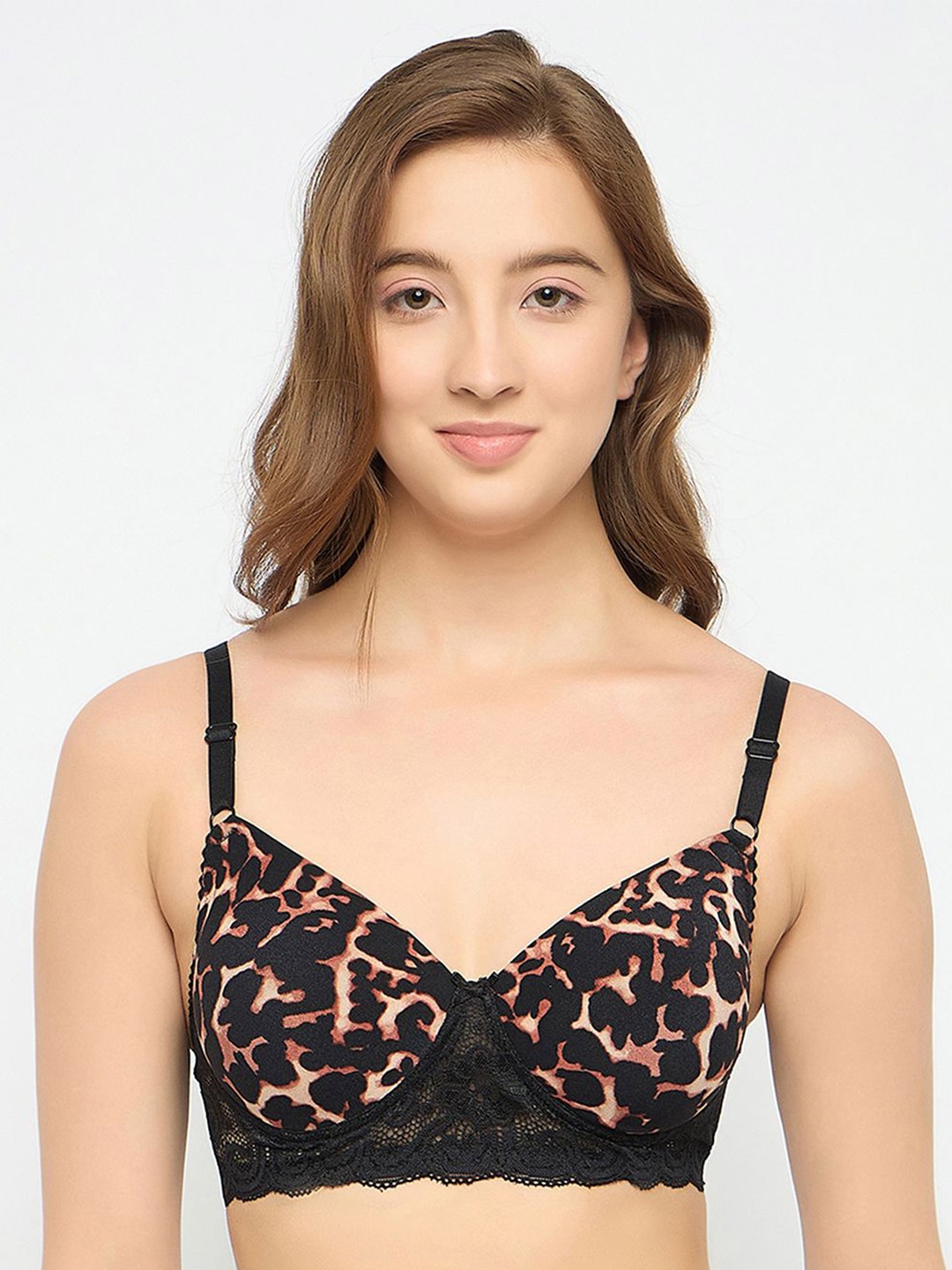 Clovia Animal Printed Full Coverage Lightly Padded T-shirt Bra With All Day Comfort, Black
Clovia Animal Printed Full Coverage Lightly Padded T-shirt Bra With All Day Comfort, Black