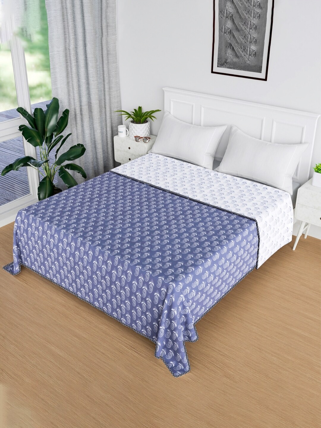 Kuber Industries Blue & White Geometric Cotton 120 GSM Reversible Double Bed Blanket
Kuber Industries Blue & White Geometric Cotton 120 GSM Reversible Double Bed Blanket