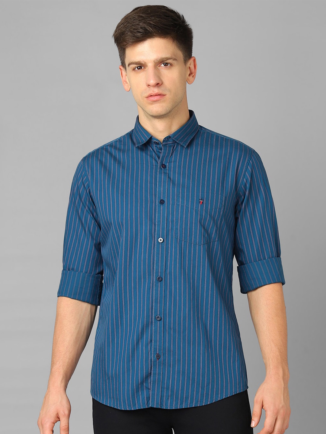 Louis Philippe Sport Spread Collar Long Sleeves Slim Fit Cotton Striped Casual Shirt, Blue
Louis Philippe Sport Spread Collar Long Sleeves Slim Fit Cotton Striped Casual Shirt, Blue
