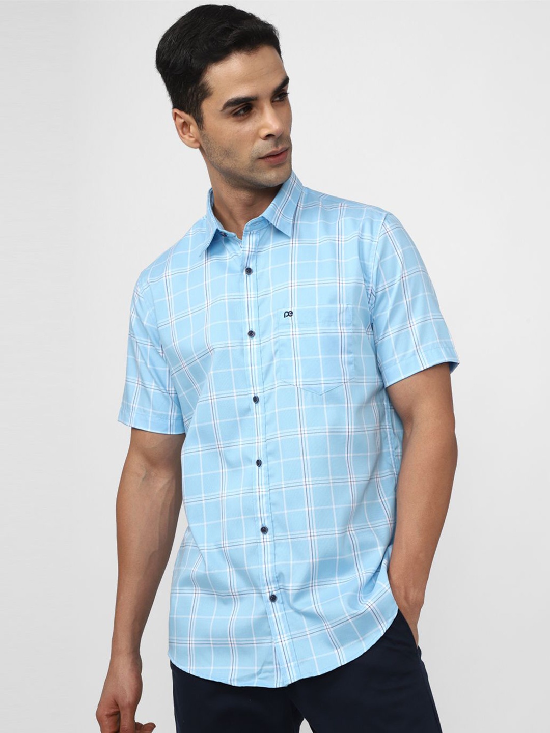 Peter England Casuals Slim Fit Spread Collar Checked Cotton Casual Shirt, Blue
Peter England Casuals Slim Fit Spread Collar Checked Cotton Casual Shirt, Blue
