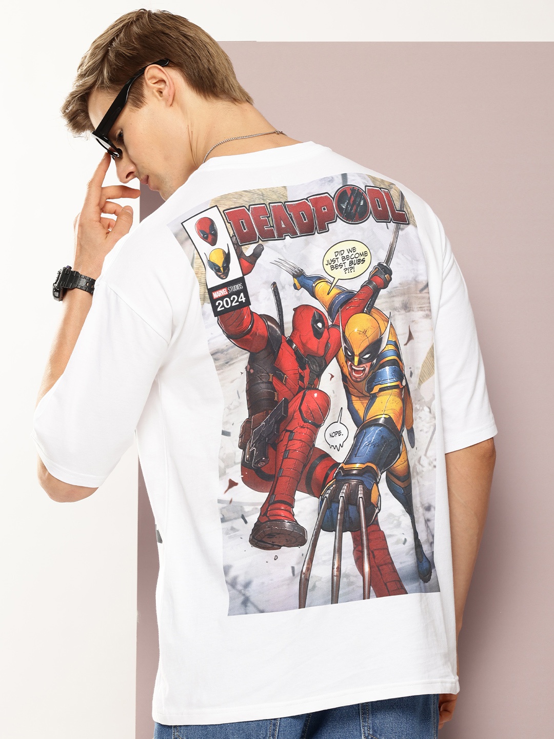 Kook N Keech Marvel Men Deadpool Printed Oversized Drop-Shoulder Sleeves T-shirt, White
Kook N Keech Marvel Men Deadpool Printed Oversized Drop-Shoulder Sleeves T-shirt, White