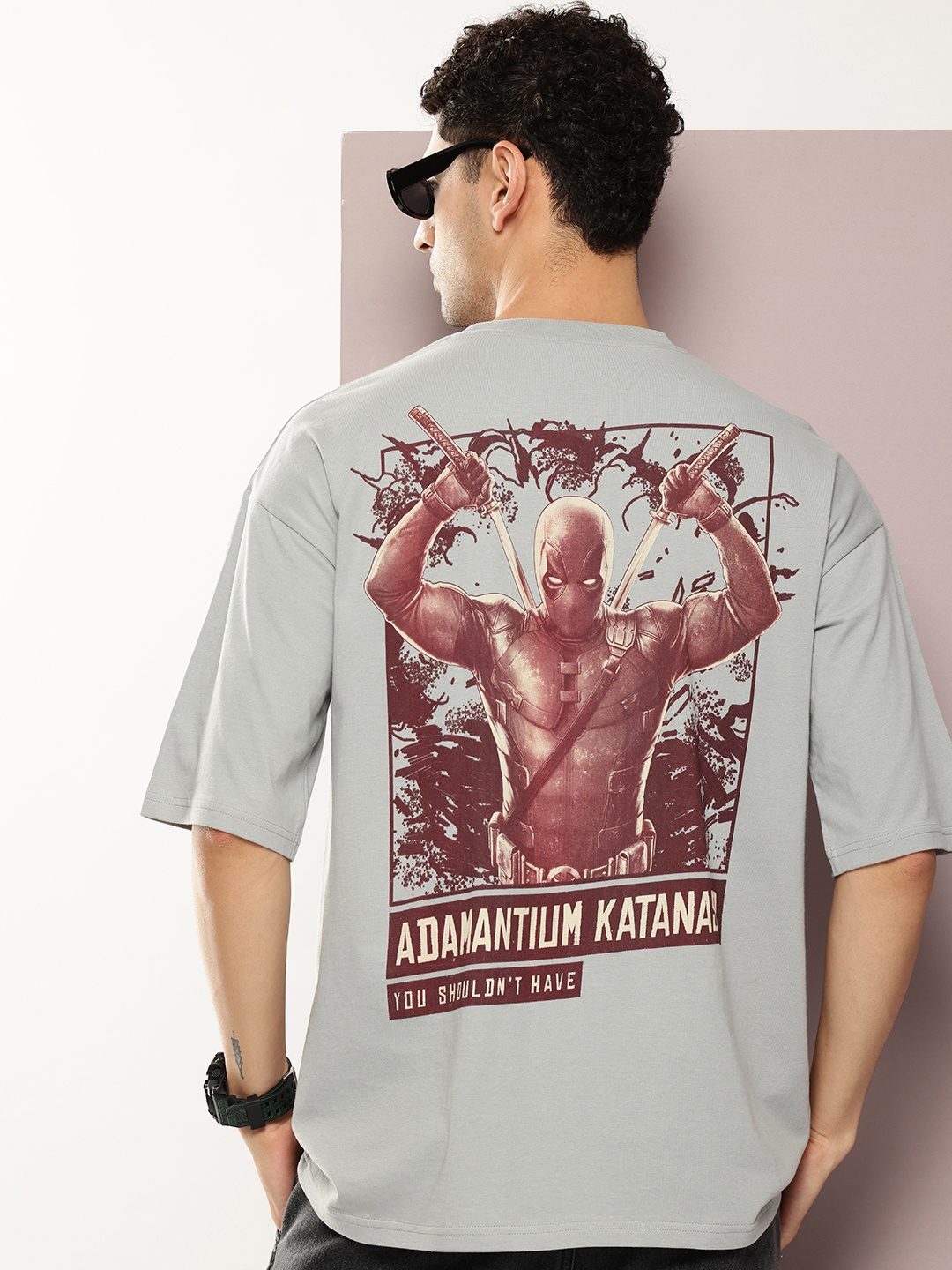 Kook N Keech Marvel Men Deadpool Printed Oversized Drop-Shoulder Sleeves T-shirt, Grey
Kook N Keech Marvel Men Deadpool Printed Oversized Drop-Shoulder Sleeves T-shirt, Grey