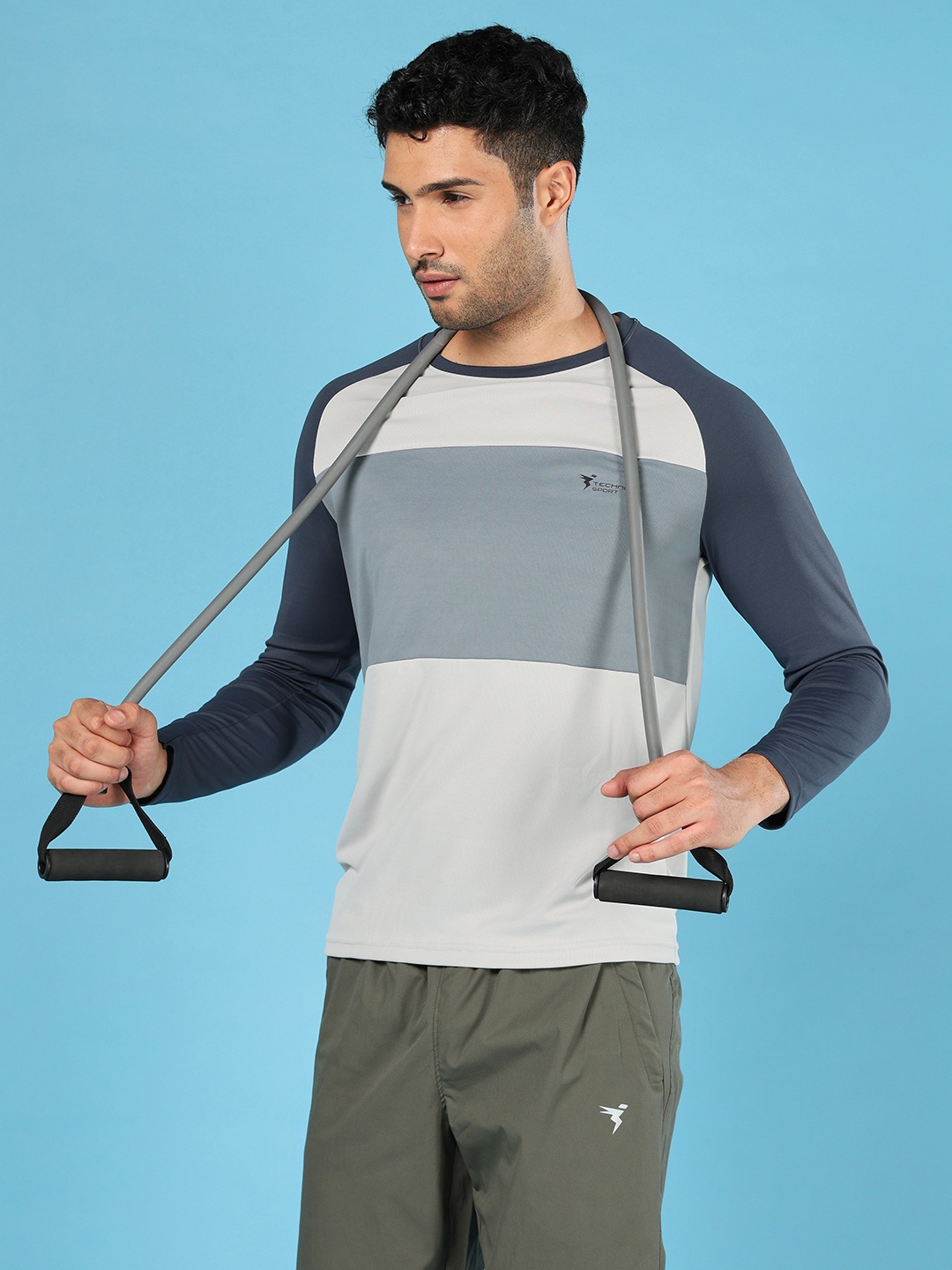 Technosport Colourblocked Round Neck Techno Cool+ UPF50 Slim Fit Sports T-shirt, Grey
Technosport Colourblocked Round Neck Techno Cool+ UPF50 Slim Fit Sports T-shirt, Grey