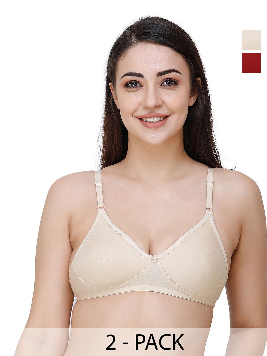 Docare Pack Of 2 Full Coverage Seamless Non Padded T Shirt Bra All Day Comfort, Beige
Docare Pack Of 2 Full Coverage Seamless Non Padded T Shirt Bra All Day Comfort, Beige