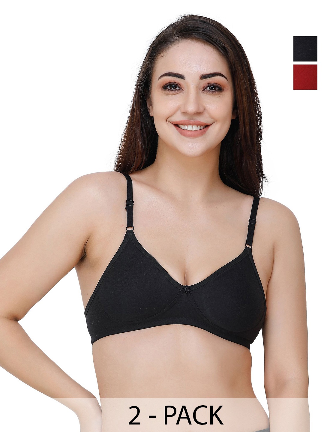 Docare Pack Of 2 Full Coverage Non Padded Seamless T-shirt Bra With All Day Comfort, Maroon
Docare Pack Of 2 Full Coverage Non Padded Seamless T-shirt Bra With All Day Comfort, Maroon