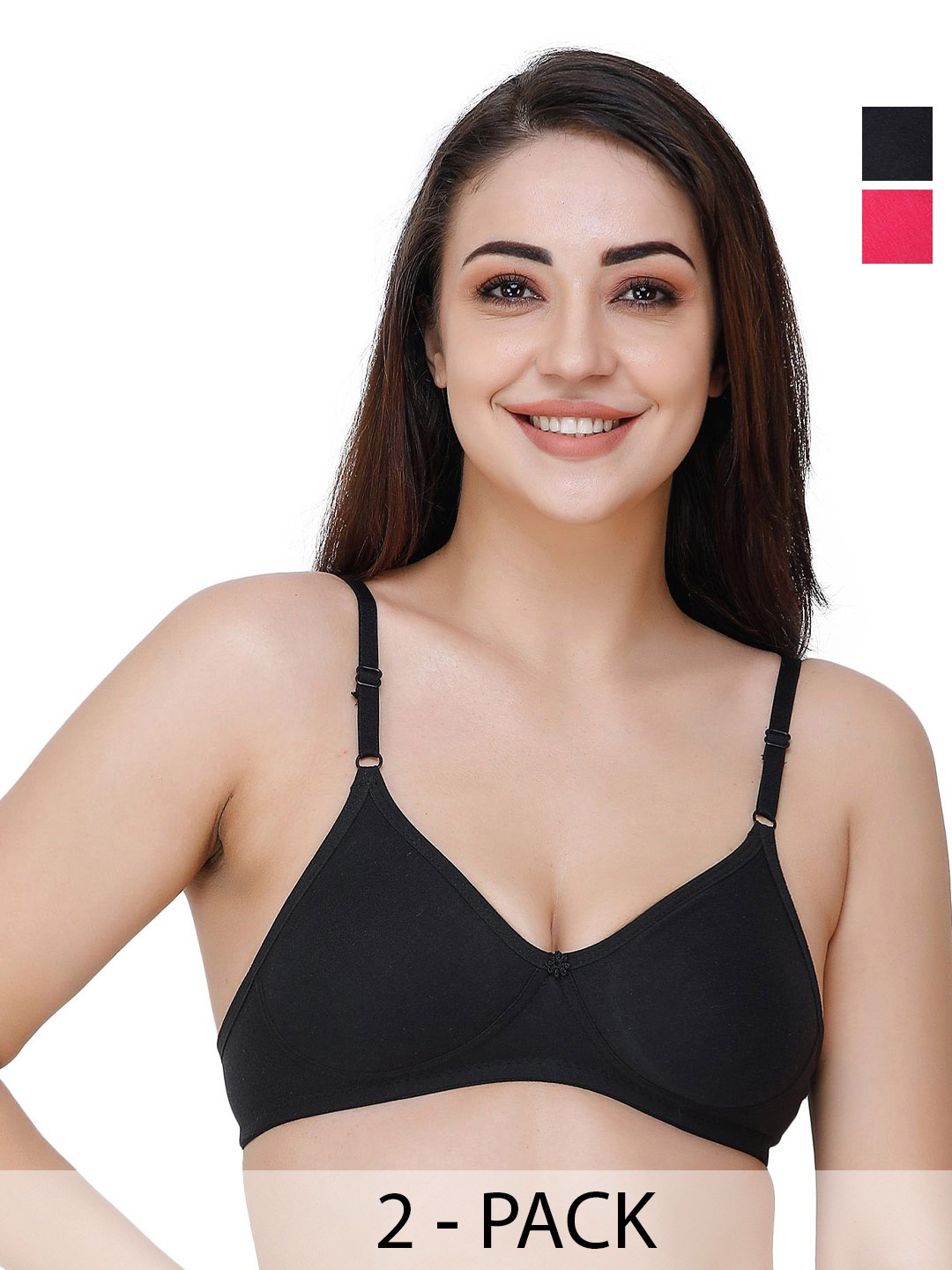 Docare Pack Of 2 Full Coverage Seamless Non Padded T Shirt Bra All Day Comfort, Black
Docare Pack Of 2 Full Coverage Seamless Non Padded T Shirt Bra All Day Comfort, Black