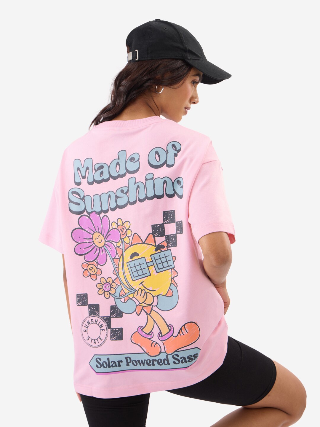 The Souled Store Graphic Printed Drop-Shoulder Sleeves Pure Cotton Oversized T-shirt, Pink
The Souled Store Graphic Printed Drop-Shoulder Sleeves Pure Cotton Oversized T-shirt, Pink