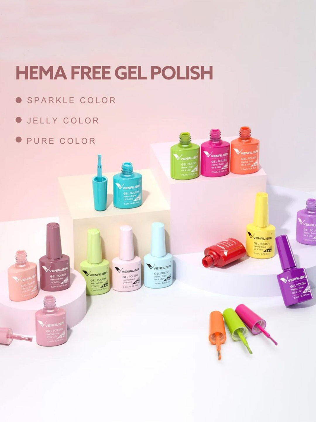 VENALISA Upgraded Formula Hema Free Soak-Off UV & LED Gel Nail Polish 7.5 ml - VIP5-517, Green
VENALISA Upgraded Formula Hema Free Soak-Off UV & LED Gel Nail Polish 7.5 ml - VIP5-517, Green
