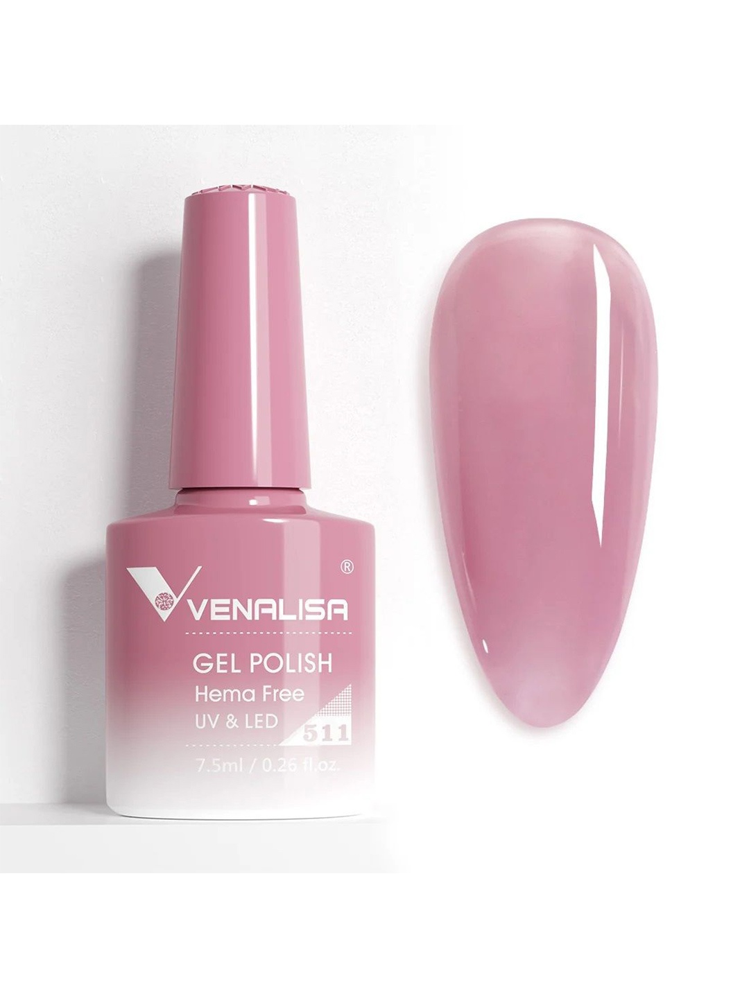 VENALISA Upgraded Formula Hema Free Soak-Off UV & LED Gel Nail Polish 7.5 ml - VIP5-511, Pink
VENALISA Upgraded Formula Hema Free Soak-Off UV & LED Gel Nail Polish 7.5 ml - VIP5-511, Pink