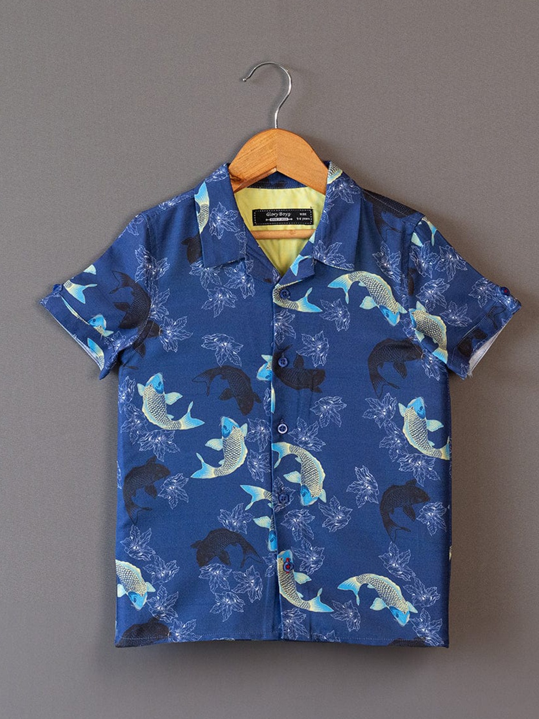 The Lion and The Fish Boys Comfort Conversational Printed Spread Collar Casual Shirt, Navy blue
The Lion and The Fish Boys Comfort Conversational Printed Spread Collar Casual Shirt, Navy blue