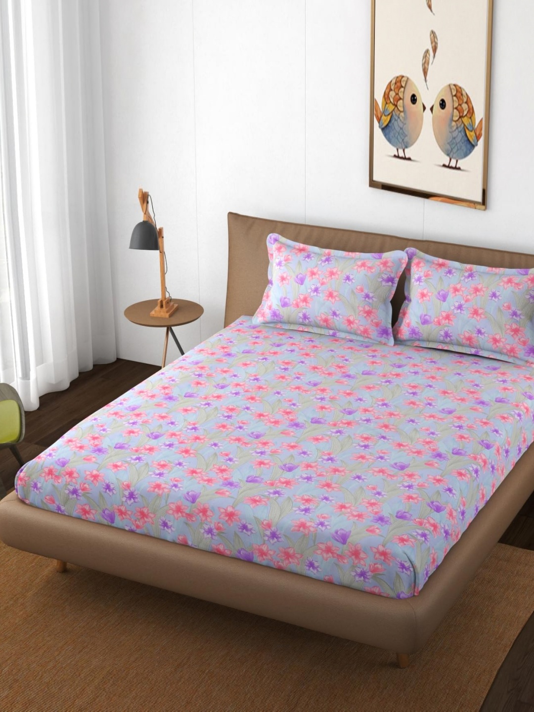 RRC Pink & Purple Floral Printed 210 TC King Bedsheet with 2 Pillow Covers
RRC Pink & Purple Floral Printed 210 TC King Bedsheet with 2 Pillow Covers