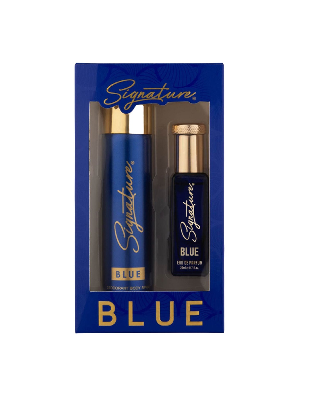 Signature BLUE Set of Long Lasting Deodorant Body Spray - 70ml (47g) & EDP 20ml, Navy blue
Signature BLUE Set of Long Lasting Deodorant Body Spray - 70ml (47g) & EDP 20ml, Navy blue