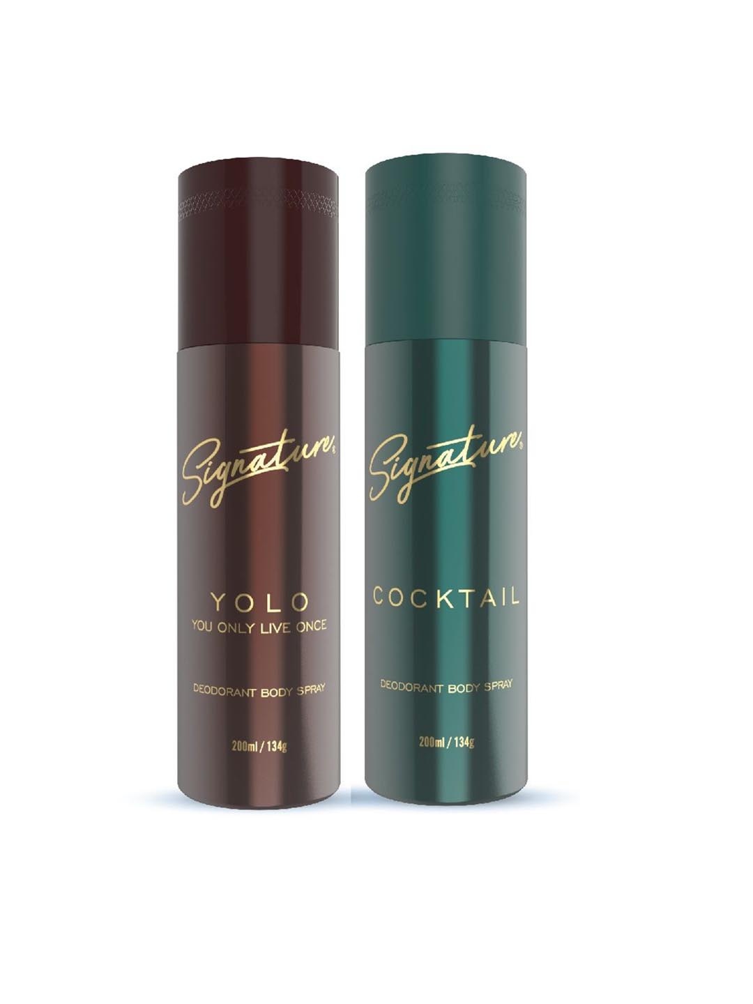 Signature Yolo & Cocktail Set Of 2 Long Lasting Deodorant Body Spray - 200ml (134g) Each, Multi
Signature Yolo & Cocktail Set Of 2 Long Lasting Deodorant Body Spray - 200ml (134g) Each, Multi