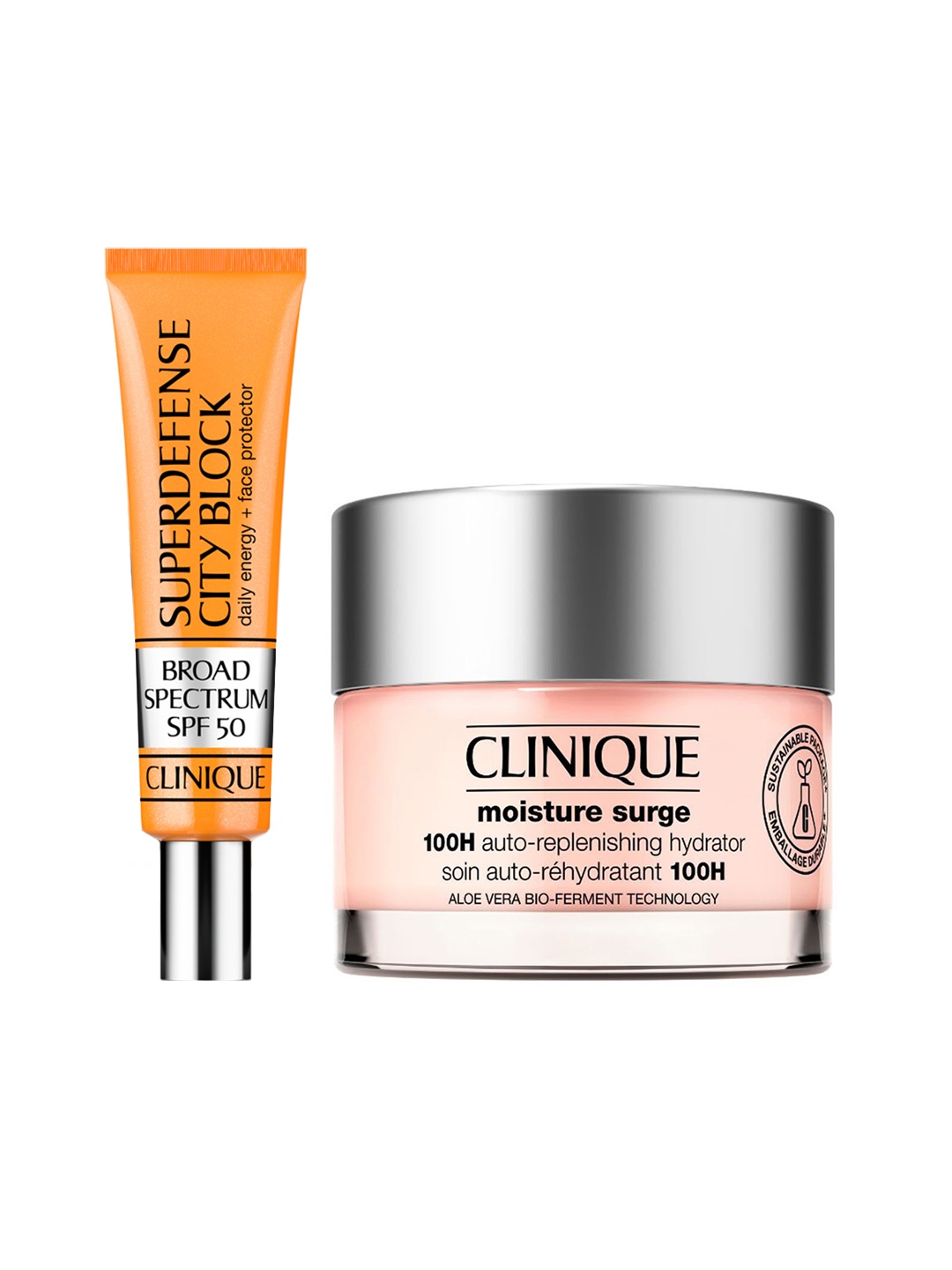 Clinique Superdefense City Block SPF 50 Cream 40ml & Moisture Surge 100H Moisturiser 30ml, Beige
Clinique Superdefense City Block SPF 50 Cream 40ml & Moisture Surge 100H Moisturiser 30ml, Beige