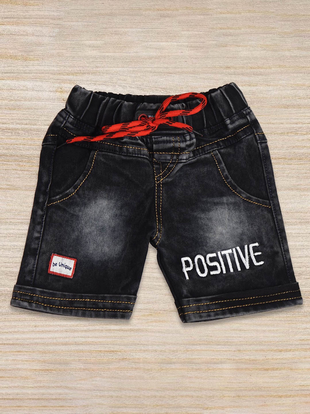 BAESD Boys Embroidered Mid-Rise Knee Length Regular Fit Pure Cotton Denim Shorts, Black
BAESD Boys Embroidered Mid-Rise Knee Length Regular Fit Pure Cotton Denim Shorts, Black