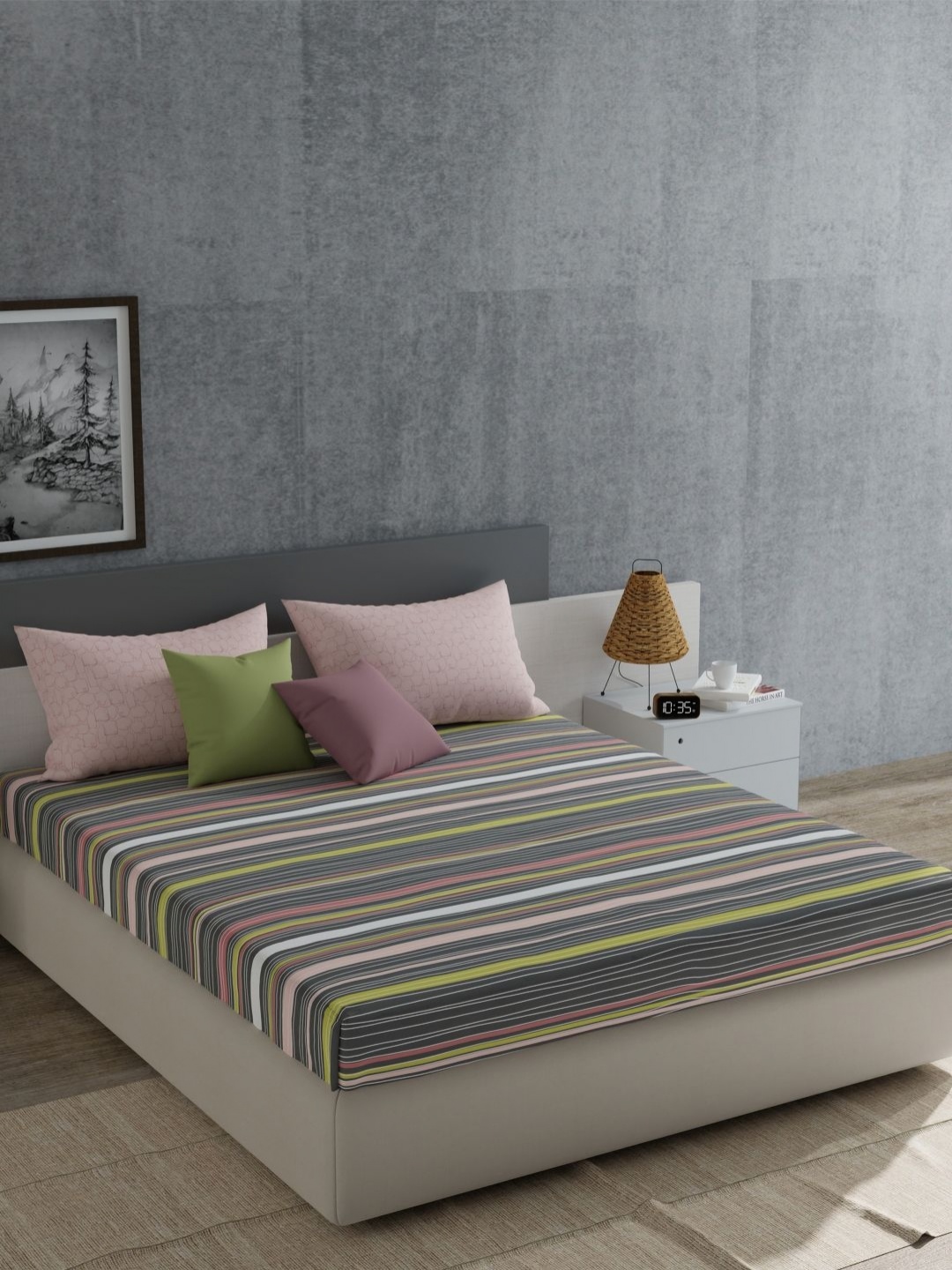 MYTRIDENT Astro Rose Tan Everyday Flat 120TC King Cotton 1 Bedsheet with 4 Pillow Covers, Pink
MYTRIDENT Astro Rose Tan Everyday Flat 120TC King Cotton 1 Bedsheet with 4 Pillow Covers, Pink