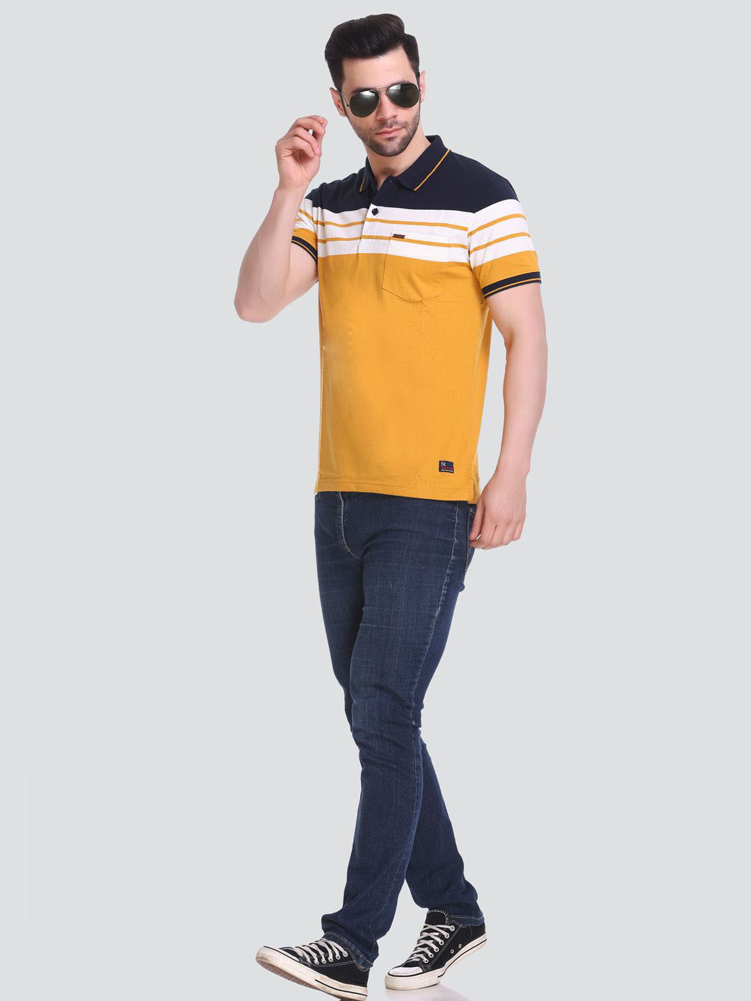 Tuckinn stripper t-shirt Men Colourblocked Polo Collar Pockets T-shirt, Yellow
Tuckinn stripper t-shirt Men Colourblocked Polo Collar Pockets T-shirt, Yellow