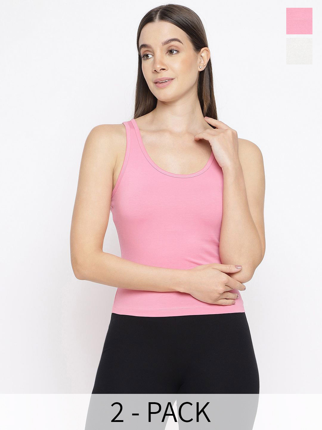 La Intimo Pack Of 2 Shoulder Straps Non-Padded Camisoles, Cream
La Intimo Pack Of 2 Shoulder Straps Non-Padded Camisoles, Cream