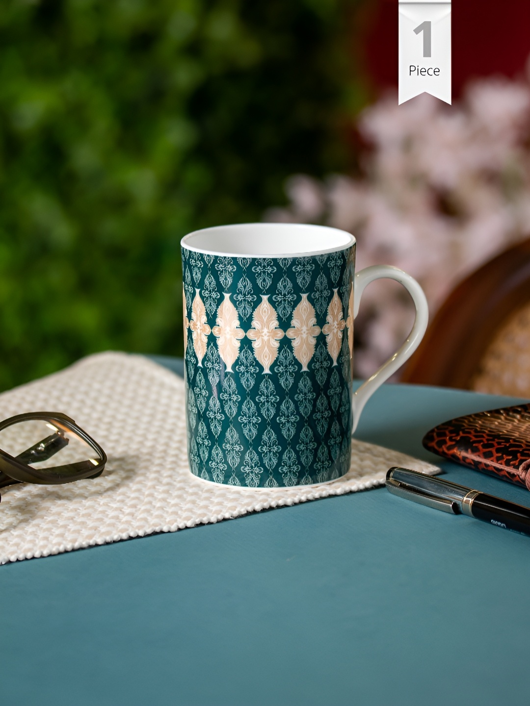 CLAY CRAFT Pride Teal Green & White Printed Ceramic Glossy Easy To Clean Mug 320ml
CLAY CRAFT Pride Teal Green & White Printed Ceramic Glossy Easy To Clean Mug 320ml
