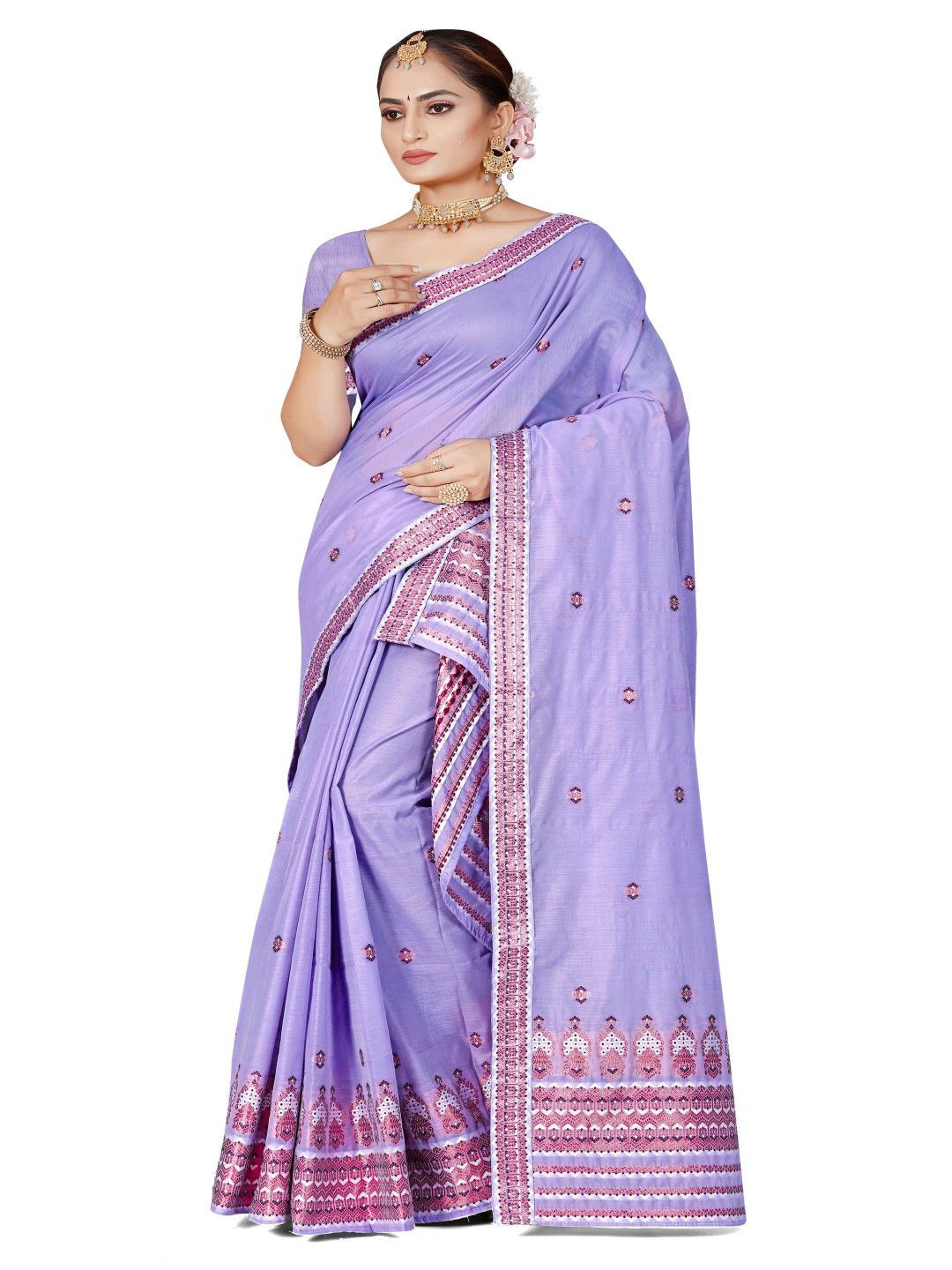 Skiran's Assamese Mekhela Chador Woven Design Saree, Lavender
Skiran's Assamese Mekhela Chador Woven Design Saree, Lavender