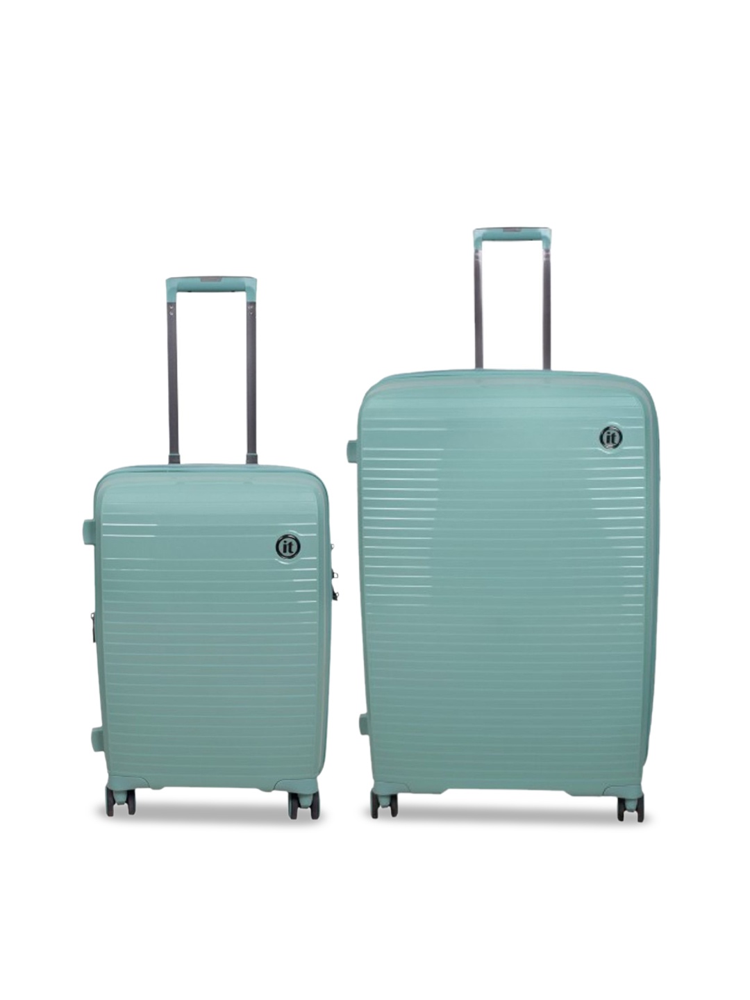 IT luggage Spontaneous Set Of 2 Textured Hard-Sided Cabin & Large Trolley Suitcase, Green
IT luggage Spontaneous Set Of 2 Textured Hard-Sided Cabin & Large Trolley Suitcase, Green