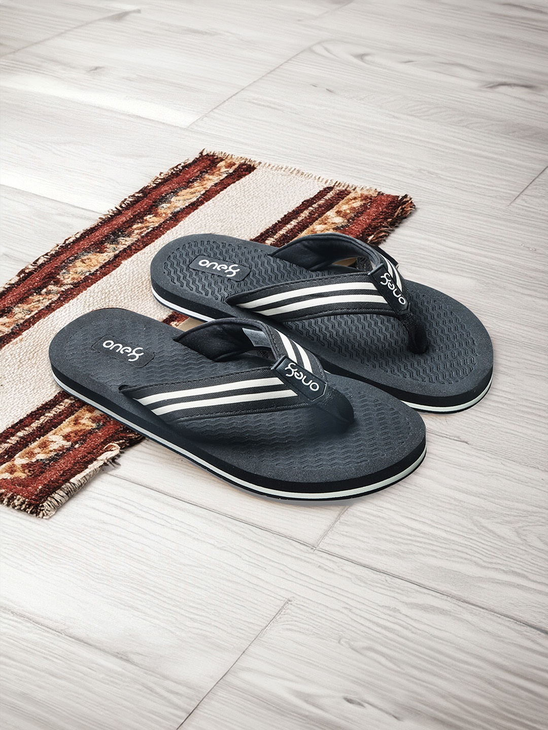 One8 Men Anti-Skid Tuffline Sole Comfort Footbed Water Resistant Light Weight Flip-Flops, Black
One8 Men Anti-Skid Tuffline Sole Comfort Footbed Water Resistant Light Weight Flip-Flops, Black