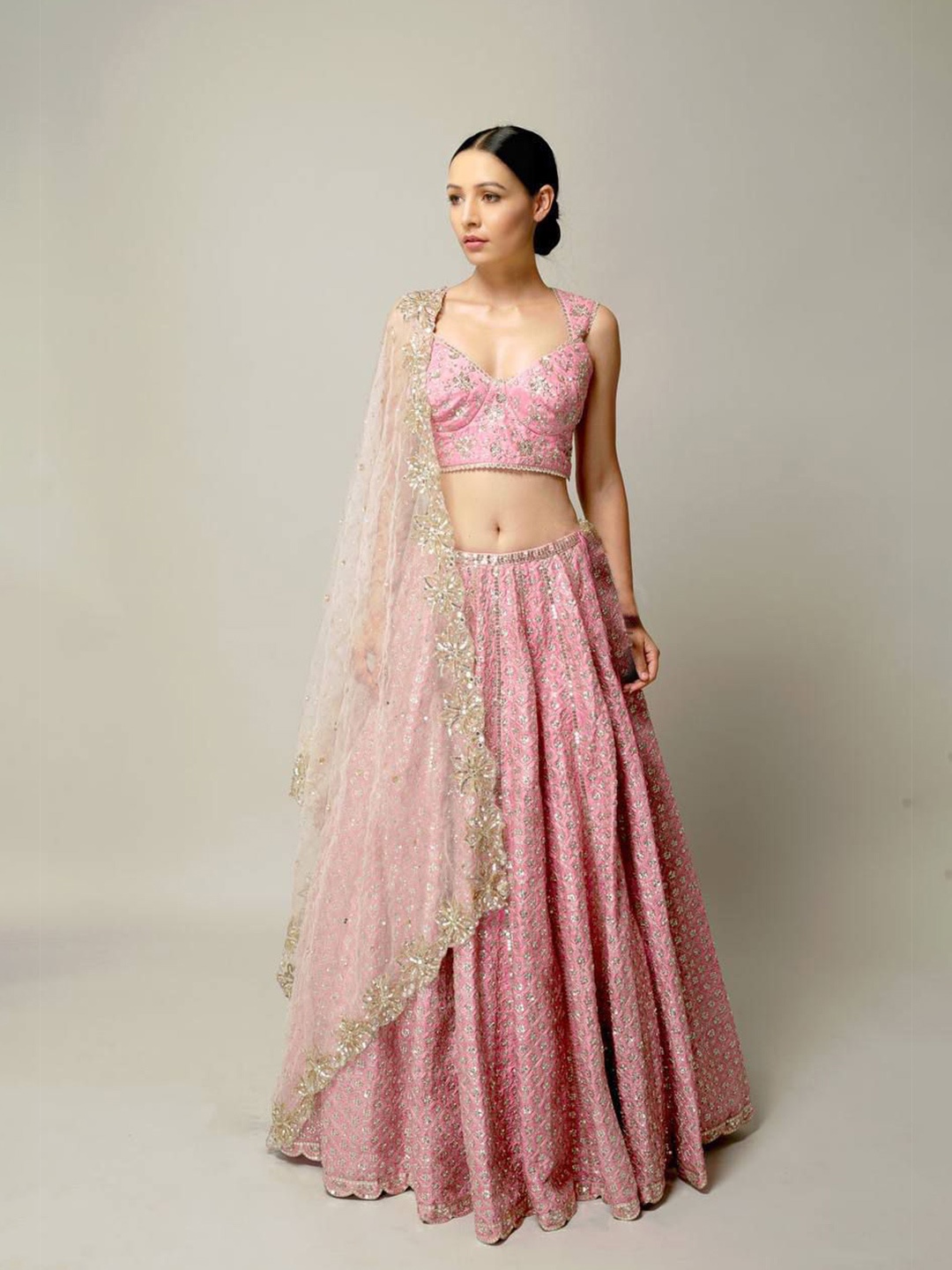 Trendmalls Embroidered Sequinned Semi-Stitched Lehenga & Unstitched Blouse With Dupatta, Pink
Trendmalls Embroidered Sequinned Semi-Stitched Lehenga & Unstitched Blouse With Dupatta, Pink