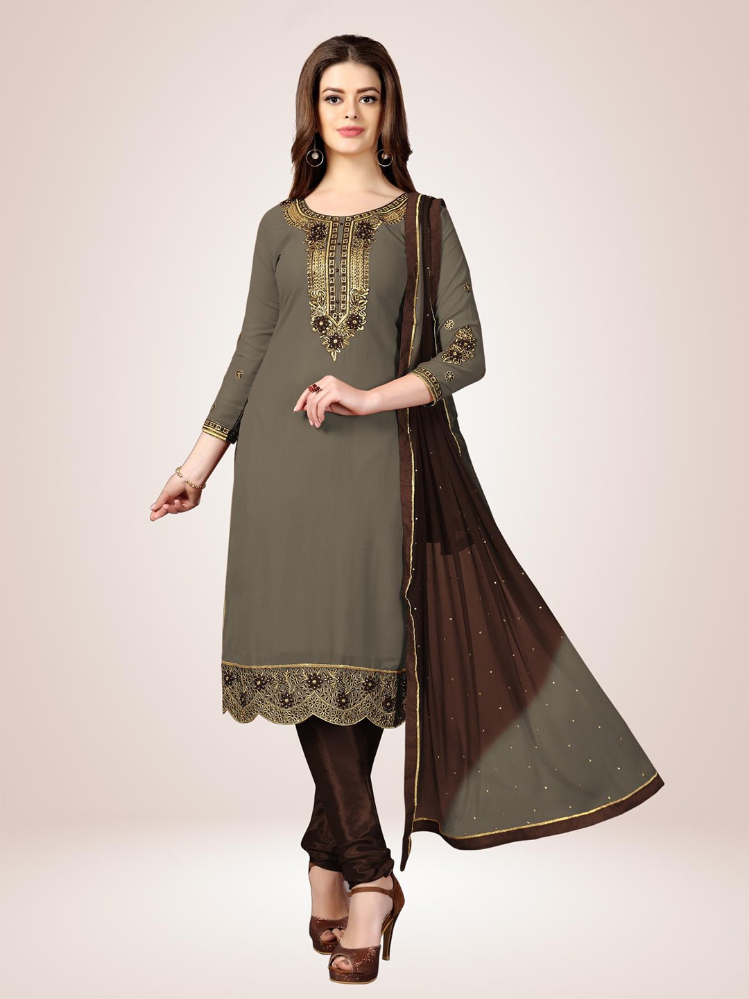 Trendmalls Ethnic Motifs Embroidered Beads and Stones Unstitched Dress Material, Grey
Trendmalls Ethnic Motifs Embroidered Beads and Stones Unstitched Dress Material, Grey