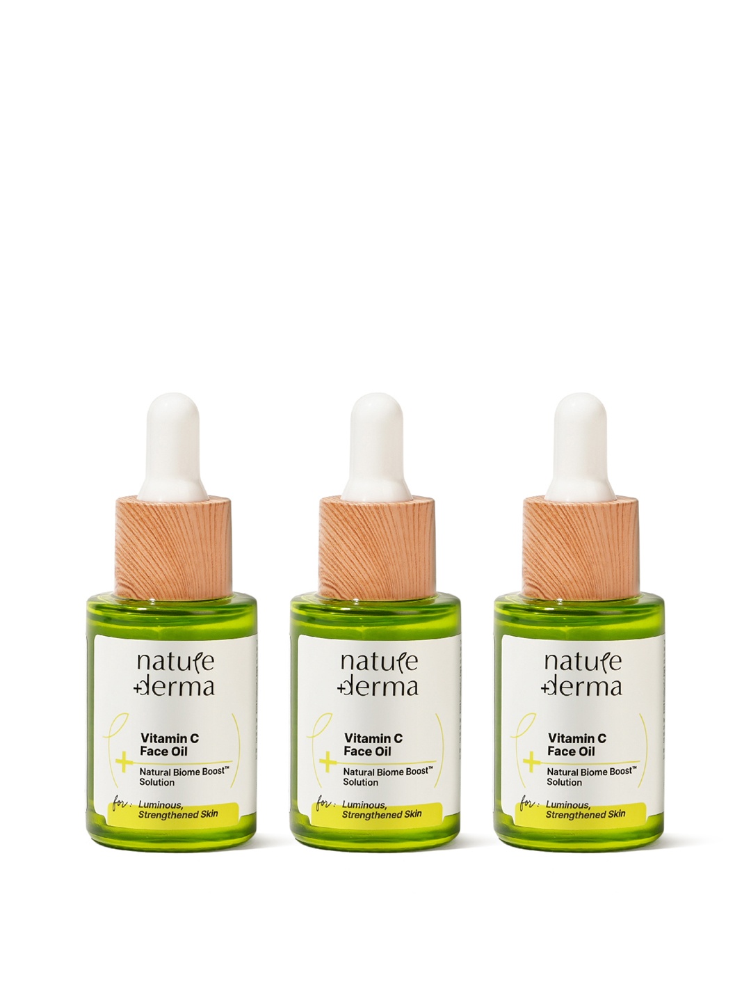 Nature Derma Set of 3 Vitamin C Face Oil with Natural Biome-Boost Solution - 30ml each, White
Nature Derma Set of 3 Vitamin C Face Oil with Natural Biome-Boost Solution - 30ml each, White