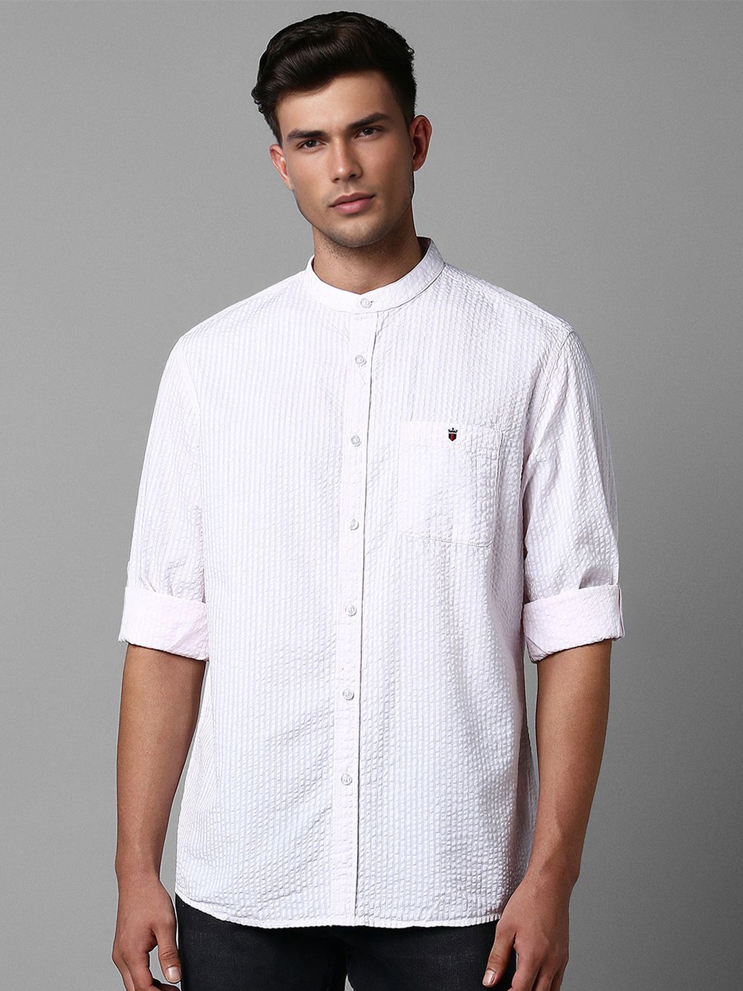 Louis Philippe Jeans Mandarin Collar Long Sleeves Slim Fit Cotton Casual Shirt, White
Louis Philippe Jeans Mandarin Collar Long Sleeves Slim Fit Cotton Casual Shirt, White