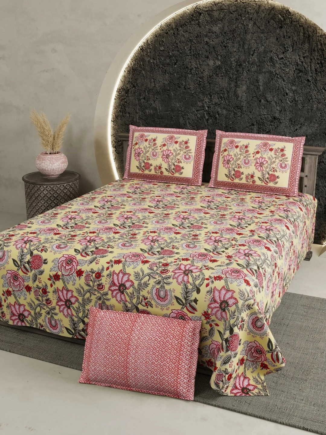 LIVING ROOTS Super King Size Jaipur Block Print Cotton Double Bedsheet & 2 Pillow Covers, Yellow
LIVING ROOTS Super King Size Jaipur Block Print Cotton Double Bedsheet & 2 Pillow Covers, Yellow