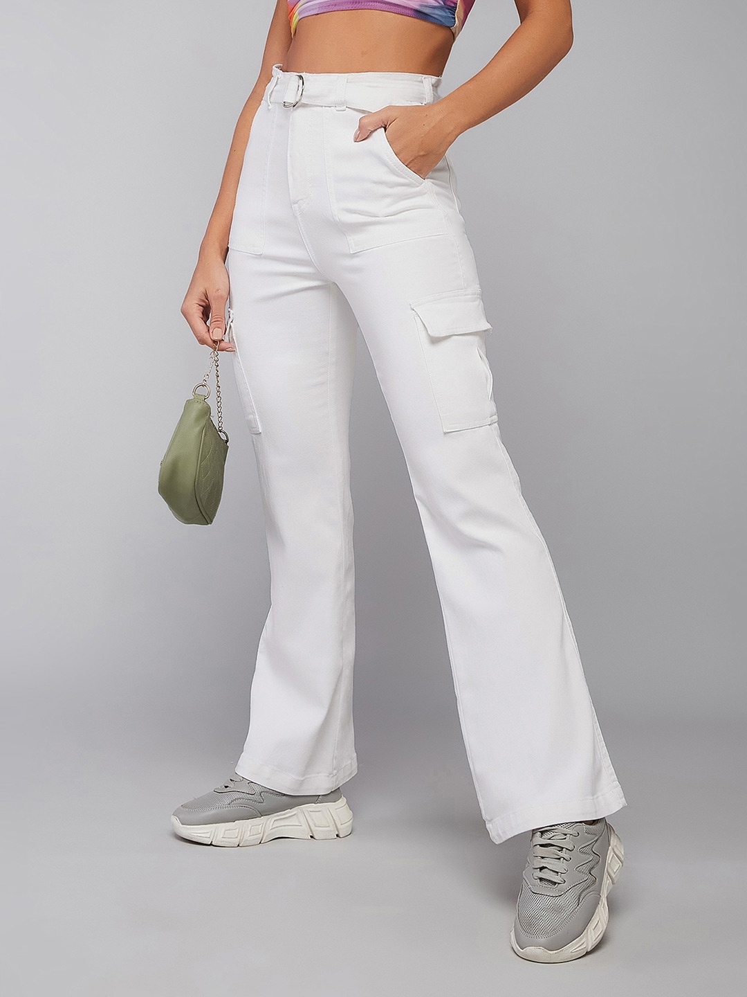 DOLCE CRUDO Women Wide Leg High Rise Clean Look Regular Stretchable Denim Jeans, White
DOLCE CRUDO Women Wide Leg High Rise Clean Look Regular Stretchable Denim Jeans, White