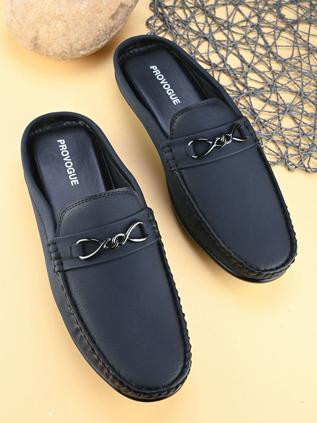 Provogue Men Round Toe Comfort Insole Loafers, Blue 
Provogue Men Round Toe Comfort Insole Loafers, Blue