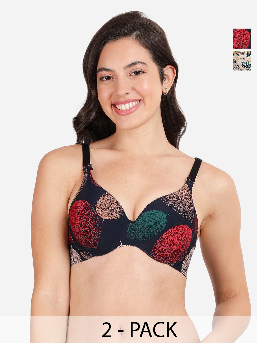 shyaway Pack of 2 Floral Balconette Bra - Medium Coverage Underwired Lightly Padded, White
shyaway Pack of 2 Floral Balconette Bra - Medium Coverage Underwired Lightly Padded, White