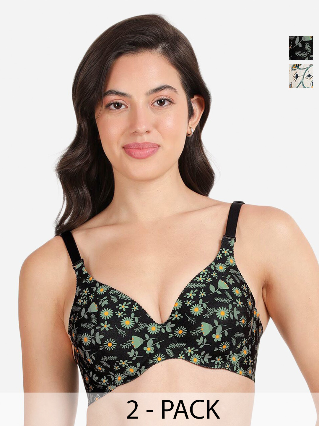 shyaway Pack Of 2 Floral Underwired Lightly Padded Balconette Bras With All Day Comfort, White
shyaway Pack Of 2 Floral Underwired Lightly Padded Balconette Bras With All Day Comfort, White