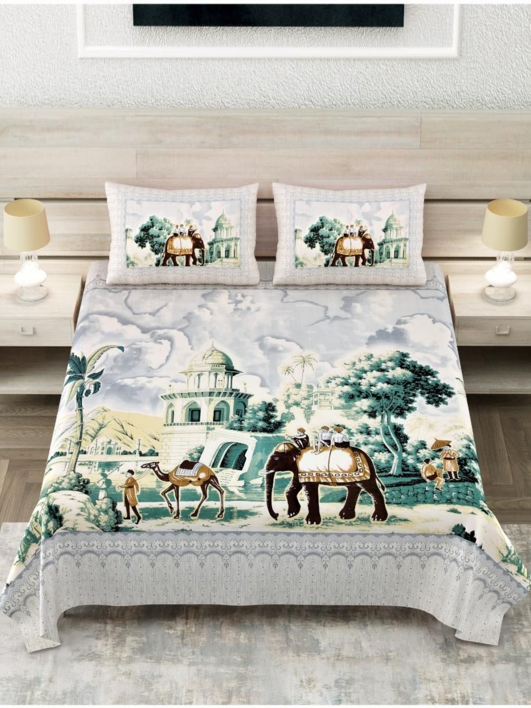 Block Print Story Grey Ethnic Motifs 210 TC Cotton King Bedsheet with 2 Pillow Covers
Block Print Story Grey Ethnic Motifs 210 TC Cotton King Bedsheet with 2 Pillow Covers