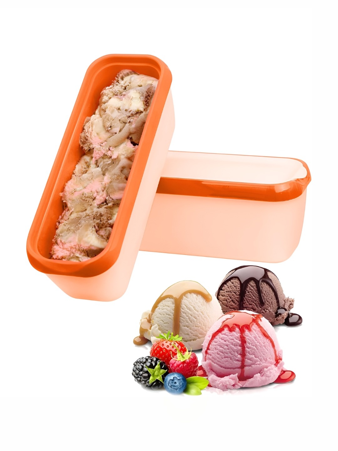 P-Plus International Orange Color 2 Pcs Double Wall Insulated Ice Cream Freezer Container
P-Plus International Orange Color 2 Pcs Double Wall Insulated Ice Cream Freezer Container