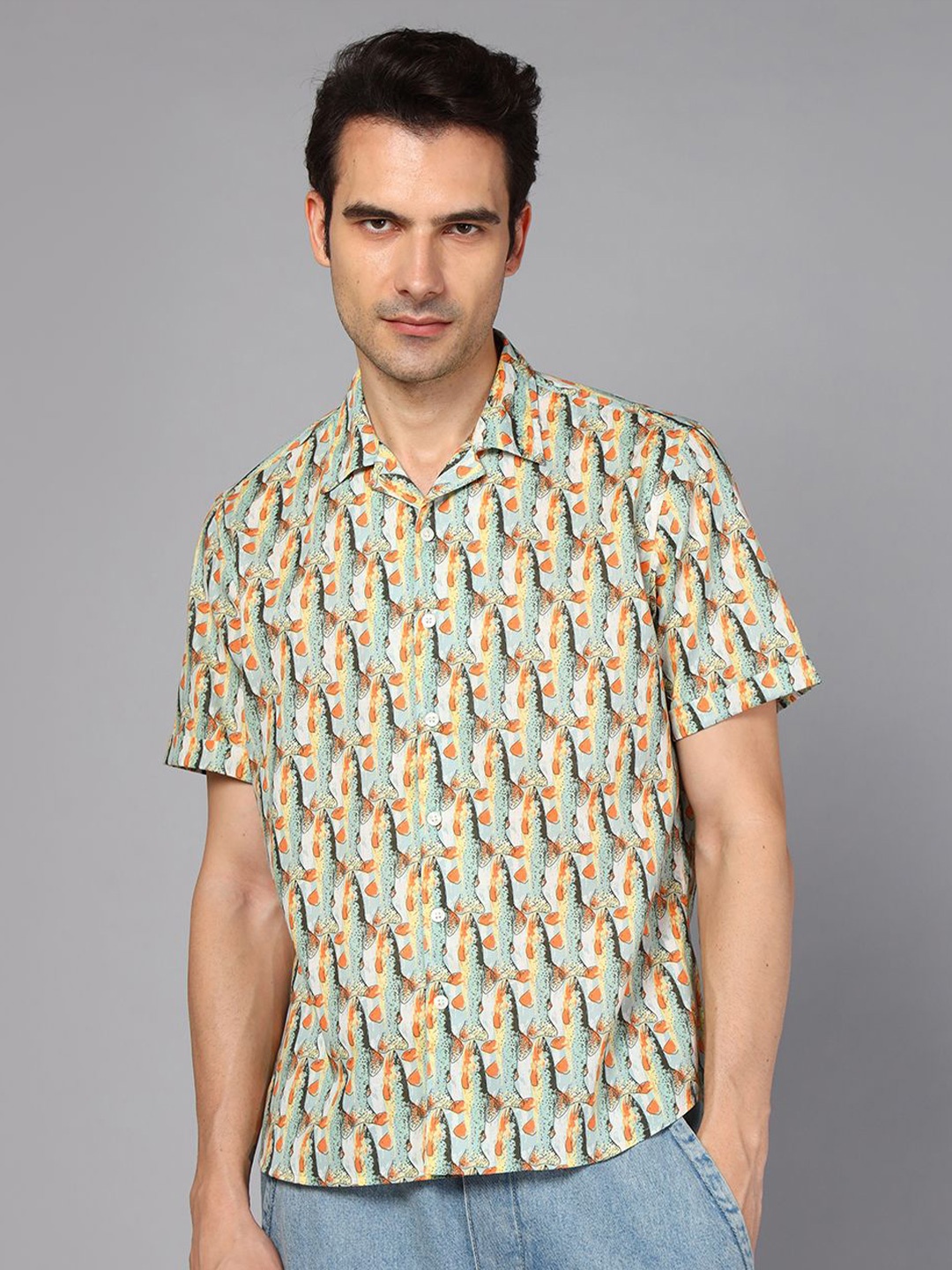 DON VINO Classic Relaxed Fit Abstract Printed Cuban Collar Cotton Casual Shirt, Beige
DON VINO Classic Relaxed Fit Abstract Printed Cuban Collar Cotton Casual Shirt, Beige